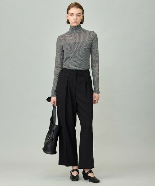 L size ONWARD(大きいサイズ) / エルサイズオンワード その他パンツ | 【UVカット・洗える】ウール2WAYストレッチ ワイドパンツ | 詳細17