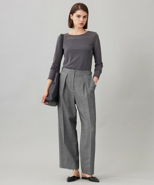 L size ONWARD(大きいサイズ) / エルサイズオンワード その他パンツ | 【UVカット・洗える】ウール2WAYストレッチ ワイドパンツ | 詳細29