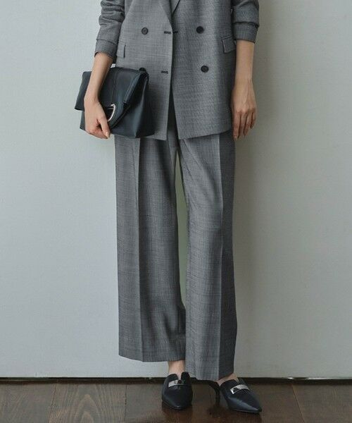 L size ONWARD(大きいサイズ) / エルサイズオンワード その他パンツ | 【UVカット・洗える】ウール2WAYストレッチ ワイドパンツ(無地柄系)