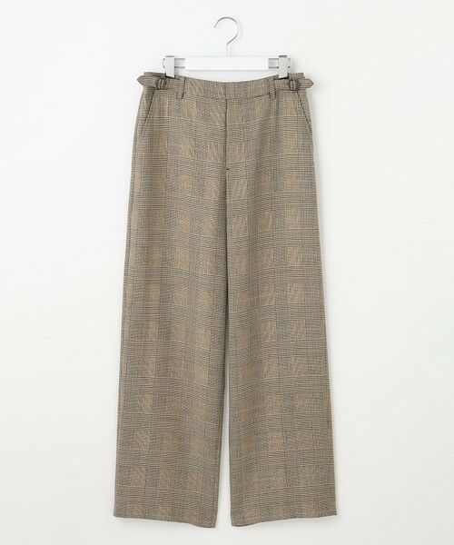 L size ONWARD(大きいサイズ) / エルサイズオンワード その他パンツ | モナベールツイル チェック ワイド パンツ | 詳細7