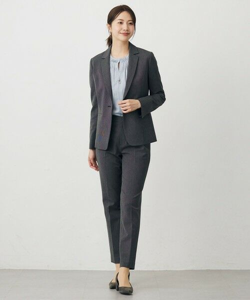 L size ONWARD(大きいサイズ) / エルサイズオンワード その他パンツ | 【洗える】T/Rアルガンシルク テーパード パンツ | 詳細2