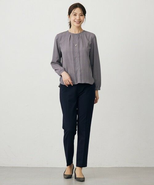 L size ONWARD(大きいサイズ) / エルサイズオンワード その他パンツ | 【洗える】T/Rアルガンシルク テーパード パンツ | 詳細16