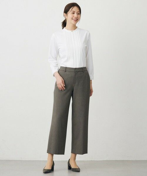 L size ONWARD(大きいサイズ) / エルサイズオンワード その他パンツ | 【洗える】T/Rアルガンシルク ワイド パンツ | 詳細5