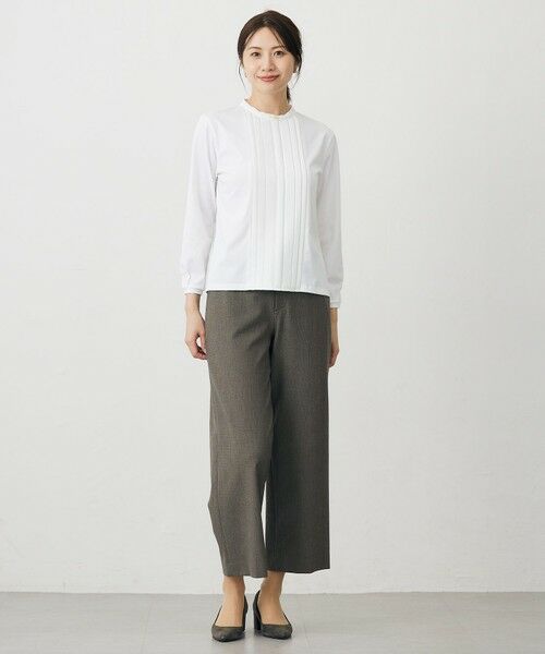 L size ONWARD(大きいサイズ) / エルサイズオンワード その他パンツ | 【洗える】T/Rアルガンシルク ワイド パンツ | 詳細6