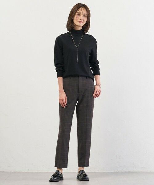 L size ONWARD(大きいサイズ) / エルサイズオンワード その他パンツ | アルガンシルク チェック テーパード パンツ | 詳細17