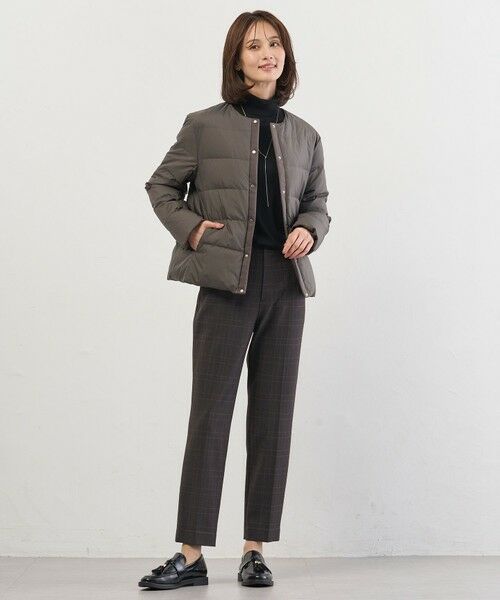 L size ONWARD(大きいサイズ) / エルサイズオンワード その他パンツ | アルガンシルク チェック テーパード パンツ | 詳細18