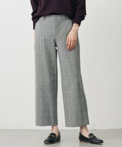 L size ONWARD(大きいサイズ) / エルサイズオンワード その他パンツ | アルガンシルク チェック クロップド パンツ