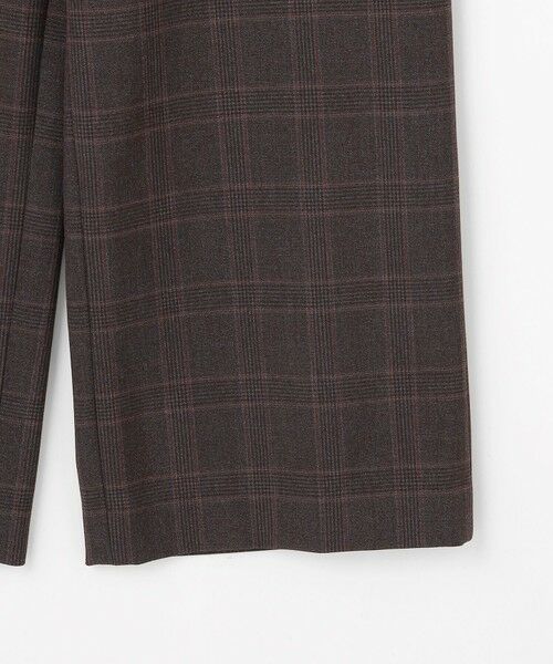 L size ONWARD(大きいサイズ) / エルサイズオンワード その他パンツ | アルガンシルク チェック クロップド パンツ | 詳細14