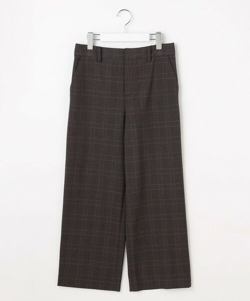 L size ONWARD(大きいサイズ) / エルサイズオンワード その他パンツ | アルガンシルク チェック クロップド パンツ | 詳細8