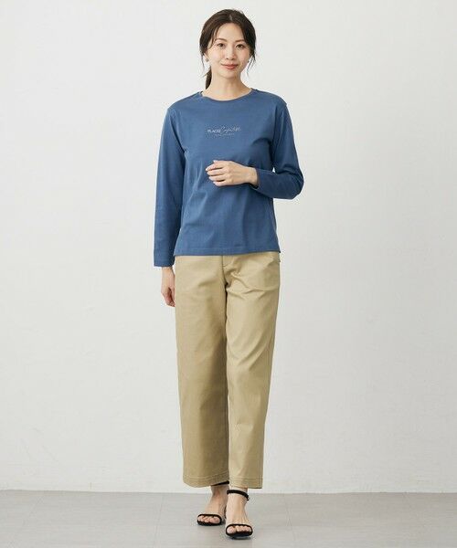 L size ONWARD(大きいサイズ) / エルサイズオンワード その他パンツ | 【WEB限定カラーあり】ハイパワーデニムツイル ワイドパンツ | 詳細9