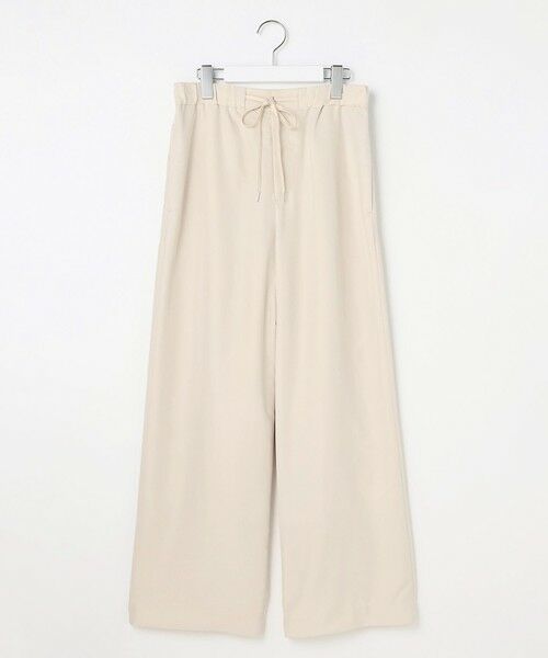 L size ONWARD(大きいサイズ) / エルサイズオンワード その他パンツ | ピーチポプリン ワイド パンツ | 詳細20