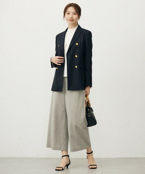 L size ONWARD(大きいサイズ) / エルサイズオンワード その他パンツ | Shineシャンブレーツイル クロップド パンツ | 詳細5