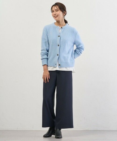 L size ONWARD(大きいサイズ) / エルサイズオンワード その他パンツ | Shineシャンブレーツイル クロップド パンツ | 詳細18