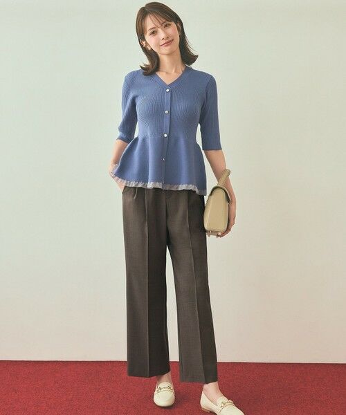 L size ONWARD(大きいサイズ) / エルサイズオンワード その他パンツ | ウーステッドエステル ワイドパンツ | 詳細2