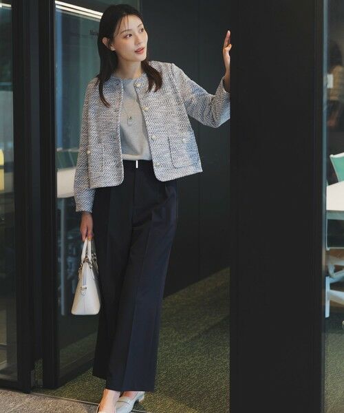 L size ONWARD(大きいサイズ) / エルサイズオンワード その他パンツ | 【UVカット・アンチピリング・洗える】ウーステッドエステル ワイドパンツ | 詳細16