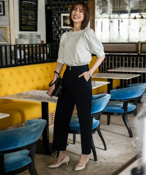 L size ONWARD(大きいサイズ) / エルサイズオンワード その他パンツ | ウーステッドエステル ワイドパンツ | 詳細16