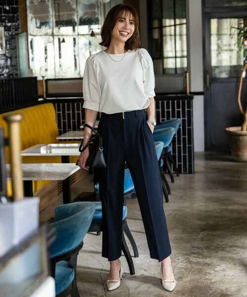 L size ONWARD(大きいサイズ) / エルサイズオンワード その他パンツ | ウーステッドエステル ワイドパンツ | 詳細17