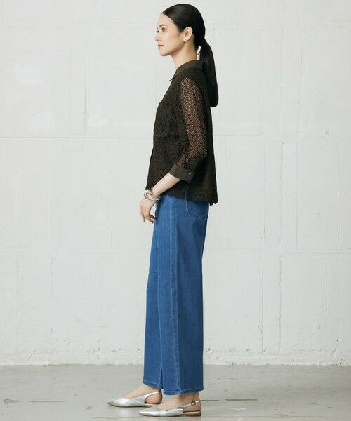 L size ONWARD(大きいサイズ) / エルサイズオンワード デニムパンツ | 【19号サイズまで展開】ウスカルデニムワイドストレート パンツ | 詳細14