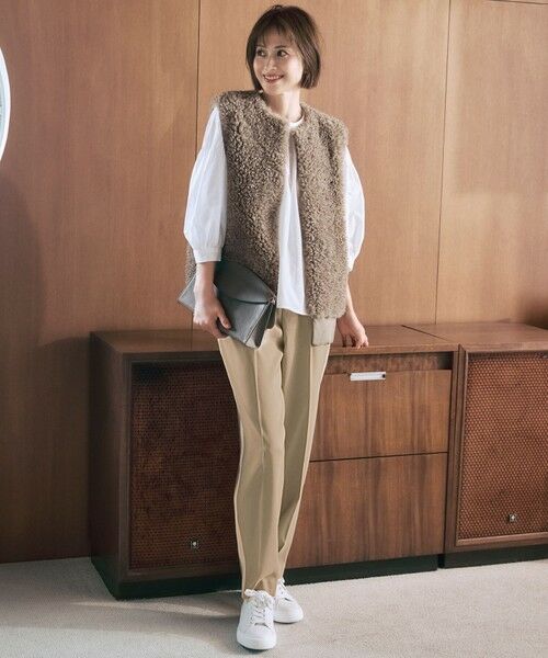 L size ONWARD(大きいサイズ) / エルサイズオンワード その他パンツ | 【カタログ掲載】ウールライクストレッチテーパード パンツ | 詳細2