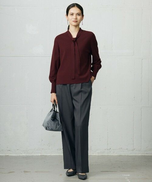 L size ONWARD(大きいサイズ) / エルサイズオンワード その他パンツ | 【17号サイズまで展開・カタログ掲載】ウールライクストレッチワイド パンツ | 詳細10