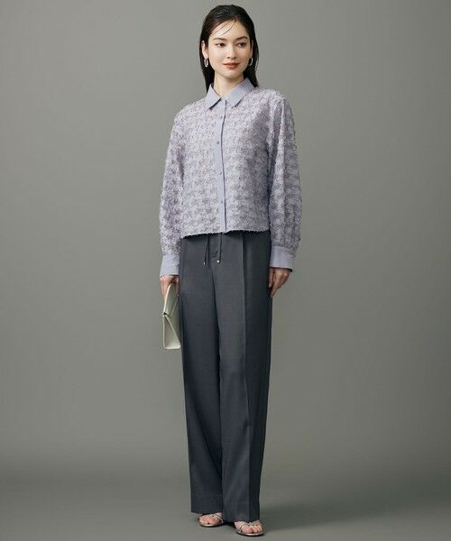 L size ONWARD(大きいサイズ) / エルサイズオンワード その他パンツ | 【17号サイズまで展開・カタログ掲載】ウールライクストレッチワイド パンツ | 詳細12