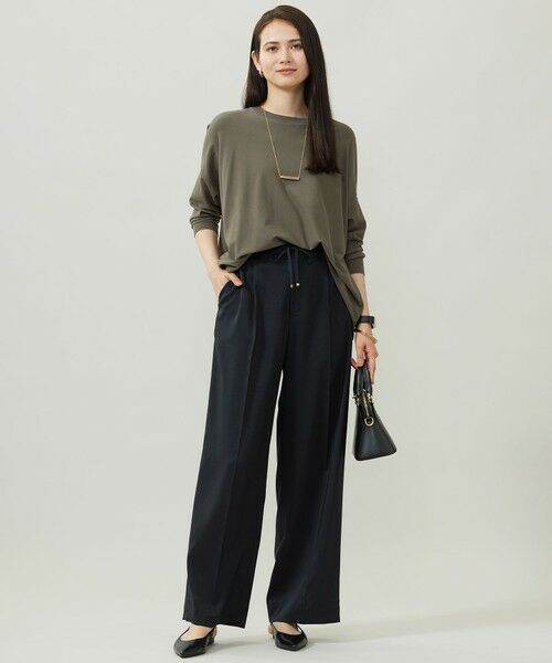 L size ONWARD(大きいサイズ) / エルサイズオンワード その他パンツ | 【17号サイズまで展開・カタログ掲載】ウールライクストレッチワイド パンツ | 詳細25