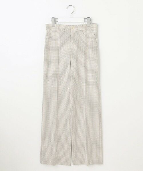 L size ONWARD(大きいサイズ) / エルサイズオンワード その他パンツ | TRギャバチェック柄ストレート パンツ | 詳細3