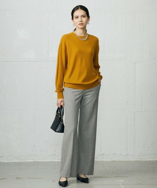 L size ONWARD(大きいサイズ) / エルサイズオンワード その他パンツ | TRギャバチェック柄ストレート パンツ | 詳細12