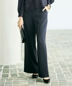 L size ONWARD(大きいサイズ) / エルサイズオンワード その他パンツ | 【19号サイズまで展開・カタログ掲載】トリアセダブルクロスワイドストレート パンツ