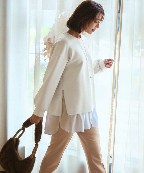 L size ONWARD(大きいサイズ) / エルサイズオンワード その他パンツ | 【洗える】TWマットクロス スティック パンツ | 詳細20