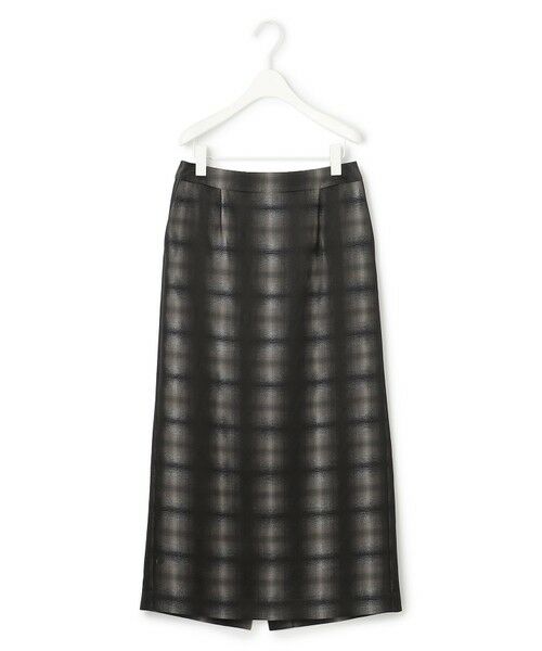 L size ONWARD(大きいサイズ) / エルサイズオンワード ミニ・ひざ丈スカート | 【洗える】シャイニーオンブレーチェック ストレートスカート | 詳細6