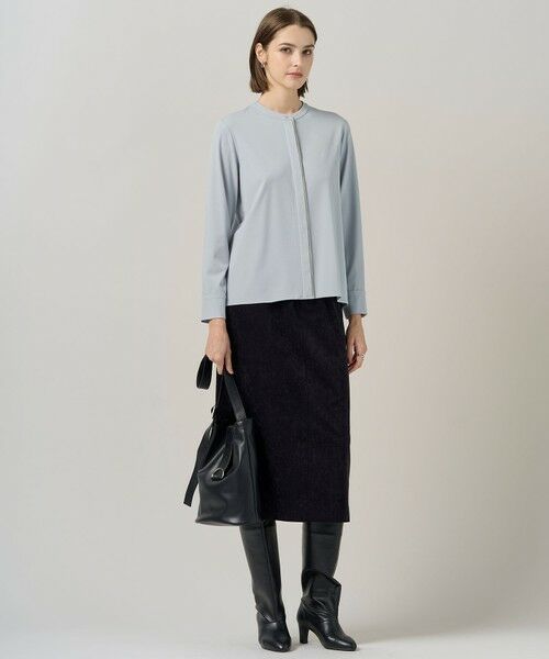 L size ONWARD(大きいサイズ) / エルサイズオンワード ミニ・ひざ丈スカート | 【洗える】ストレッチスエード ナロースカート | 詳細7