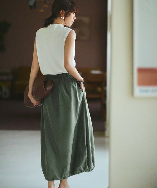 L size ONWARD(大きいサイズ) / エルサイズオンワード ミニ・ひざ丈スカート | エステルメモリータフタ バルーンスカート | 詳細4