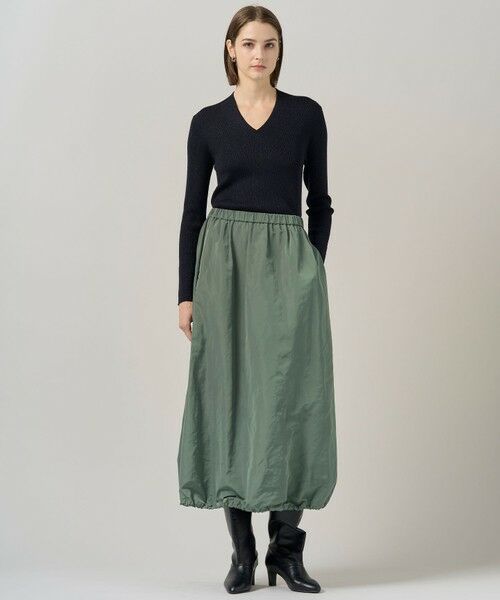 L size ONWARD(大きいサイズ) / エルサイズオンワード ミニ・ひざ丈スカート | エステルメモリータフタ バルーンスカート | 詳細5