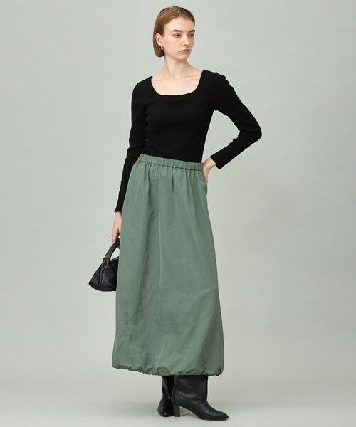 L size ONWARD(大きいサイズ) / エルサイズオンワード ミニ・ひざ丈スカート | エステルメモリータフタ バルーンスカート | 詳細7