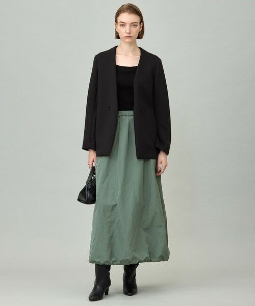 L size ONWARD(大きいサイズ) / エルサイズオンワード ミニ・ひざ丈スカート | エステルメモリータフタ バルーンスカート | 詳細8