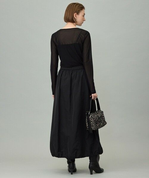 L size ONWARD(大きいサイズ) / エルサイズオンワード ミニ・ひざ丈スカート | エステルメモリータフタ バルーンスカート | 詳細11