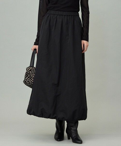 L size ONWARD(大きいサイズ)/エルサイズオンワード エステルメモリータフタ バルーンスカート ブラック系 40 L size ONWARD(大きいサイズ)/エルサイズオンワード エステルメモリータフタ バルーンスカート ブラック系 40