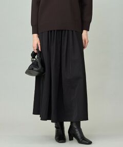 L size ONWARD(大きいサイズ) / エルサイズオンワード ミニ・ひざ丈スカート | エステルメモリータフタ ピンタックスカート