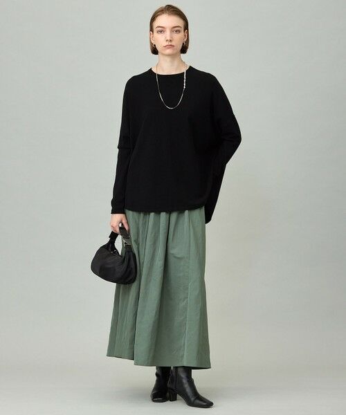 L size ONWARD(大きいサイズ) / エルサイズオンワード ミニ・ひざ丈スカート | エステルメモリータフタ ピンタックスカート | 詳細1