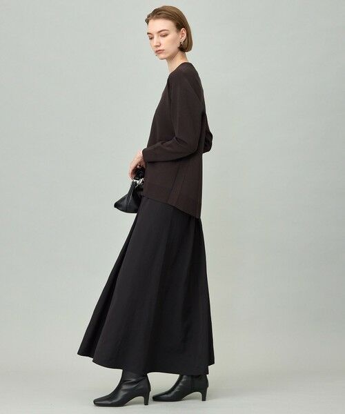 L size ONWARD(大きいサイズ) / エルサイズオンワード ミニ・ひざ丈スカート | エステルメモリータフタ ピンタックスカート | 詳細15