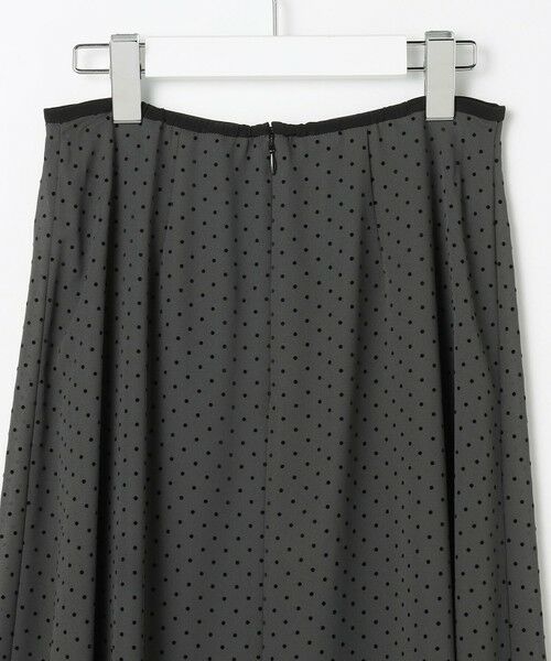 L size ONWARD(大きいサイズ) / エルサイズオンワード ミニ・ひざ丈スカート | 【洗える】ドットフロッキープリント フレア スカート | 詳細6