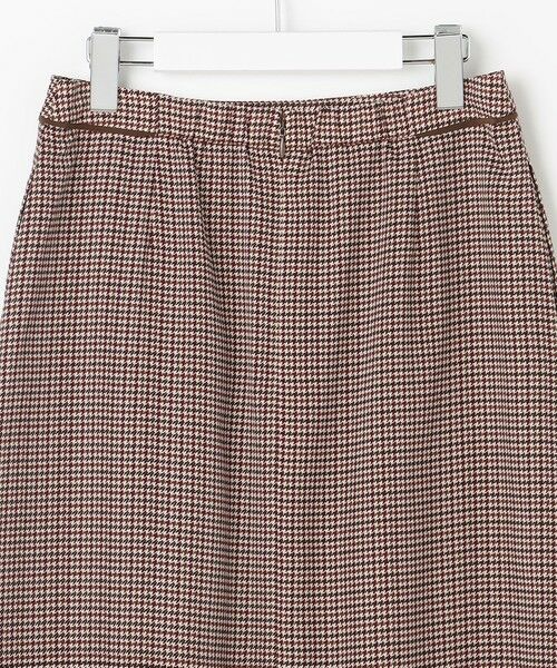 L size ONWARD(大きいサイズ) / エルサイズオンワード ミニ・ひざ丈スカート | デシンハウンドトゥースプリント スカート | 詳細6