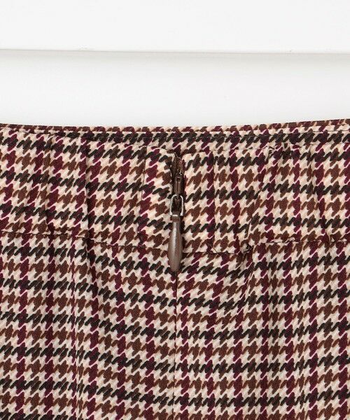 L size ONWARD(大きいサイズ) / エルサイズオンワード ミニ・ひざ丈スカート | デシンハウンドトゥースプリント スカート | 詳細10