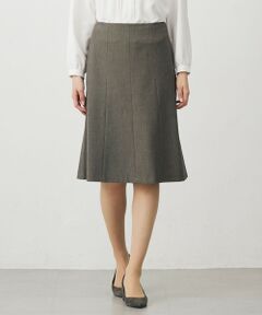 L size ONWARD(大きいサイズ) / エルサイズオンワード ミニ・ひざ丈スカート | 【洗える】T/Rアルガンシルク フレア スカート