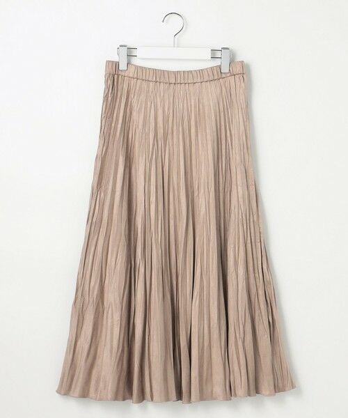 L size ONWARD(大きいサイズ) / エルサイズオンワード ロング・マキシ丈スカート | ライトマイクロスエード プリーツ スカート | 詳細4