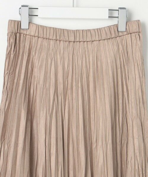 L size ONWARD(大きいサイズ) / エルサイズオンワード ロング・マキシ丈スカート | ライトマイクロスエード プリーツ スカート | 詳細7