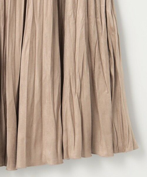 L size ONWARD(大きいサイズ) / エルサイズオンワード ロング・マキシ丈スカート | ライトマイクロスエード プリーツ スカート | 詳細8