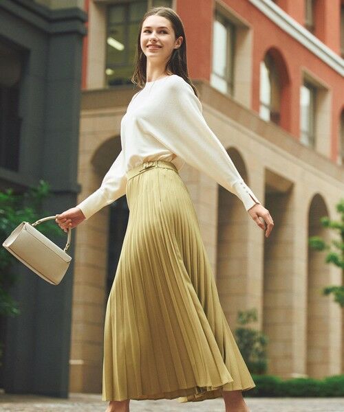 L size ONWARD(大きいサイズ) / エルサイズオンワード ロング・マキシ丈スカート | ウーステッドエステル  プリーツスカート | 詳細19
