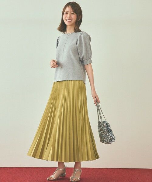 L size ONWARD(大きいサイズ) / エルサイズオンワード ロング・マキシ丈スカート | ウーステッドエステル  プリーツスカート | 詳細20